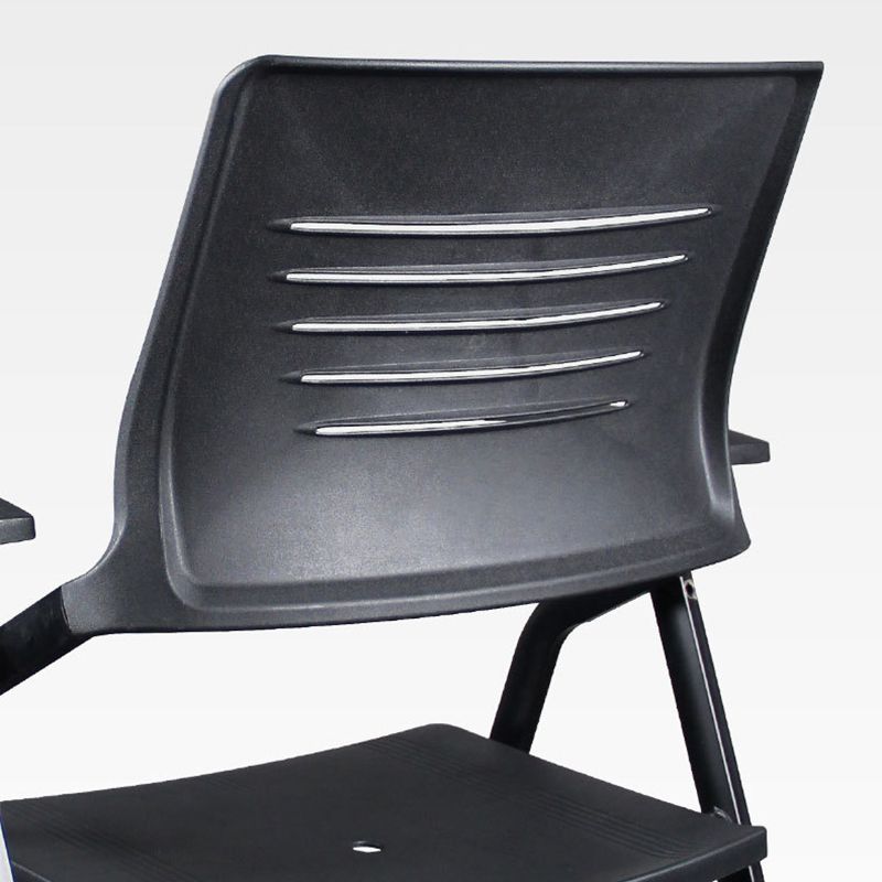 Mid Back Conference Chair Contemporary Plastic Fixed Arms Chair