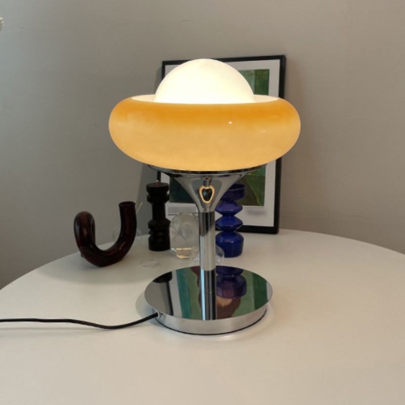 Contemporary Style Unique Shape Table Lamp Glass 1-Light Nightstand Lamp