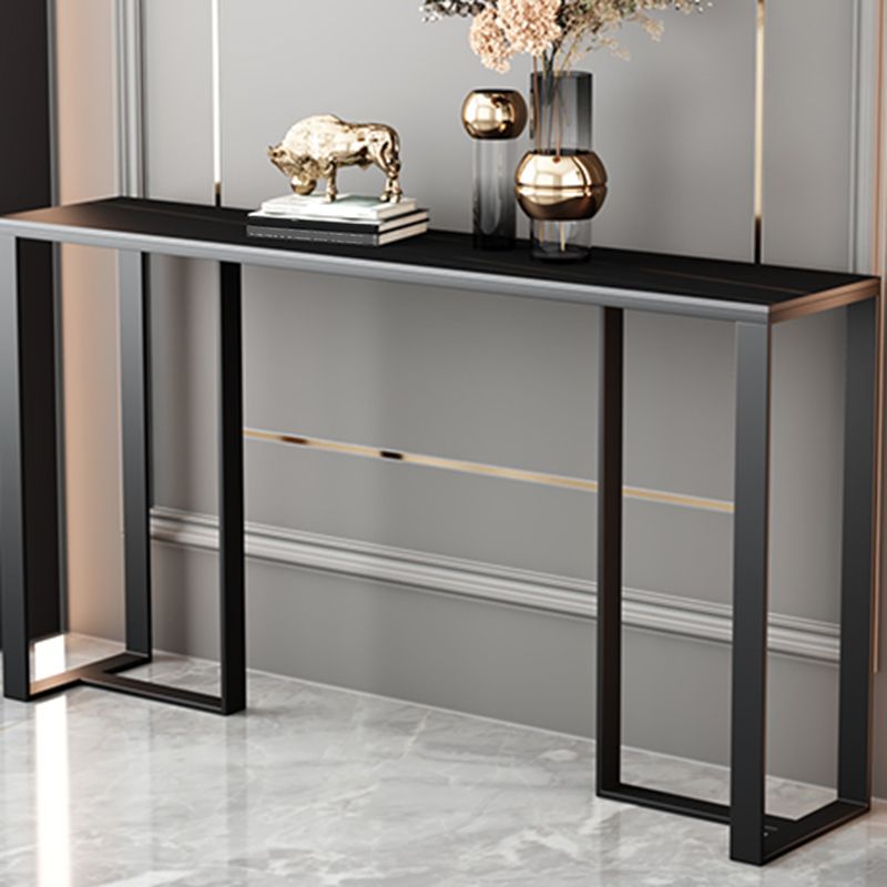 Contemporary Slate Rectangle Stain Resistant 4 Legs Console Table