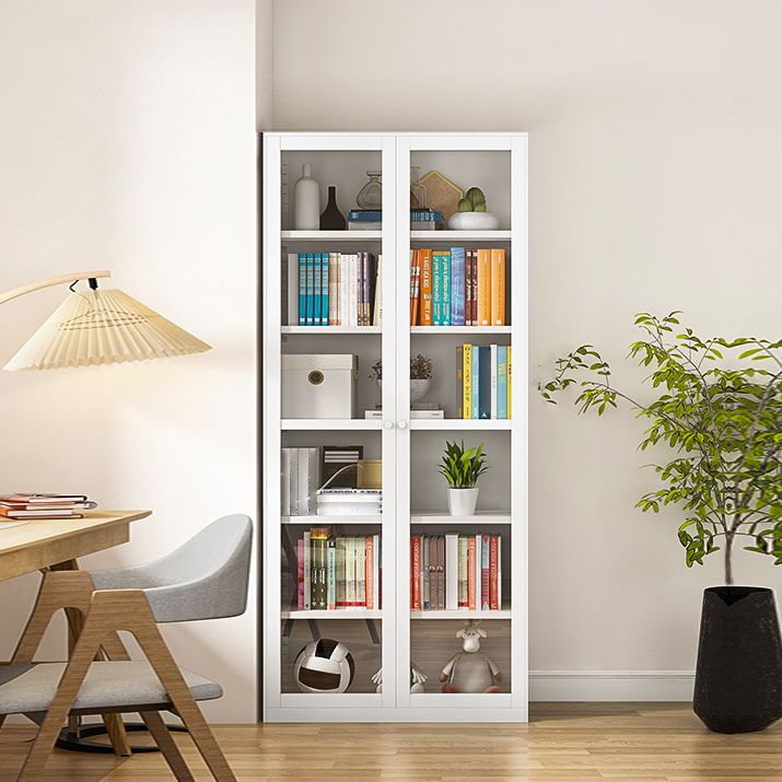 Closed Back Bookshelf Contemporary Style Bookcase for Study Room Office