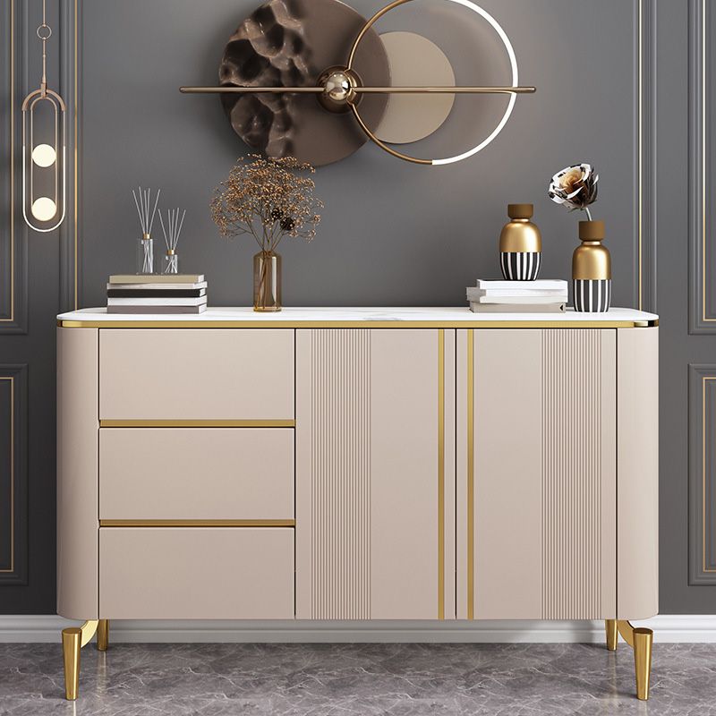 Glam Cabinets Dining Buffet 3-Drawer and 2-Door Buffet Sideboard