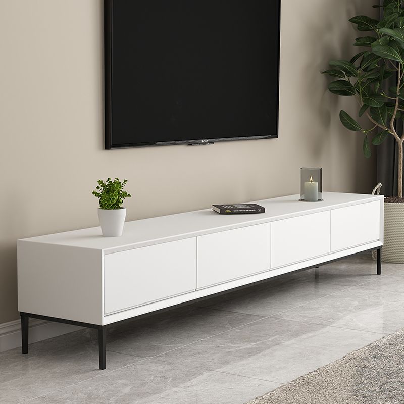 16.5" H TV Console , Engineered Wood 3 / 4 Drawers Tv Stand in White