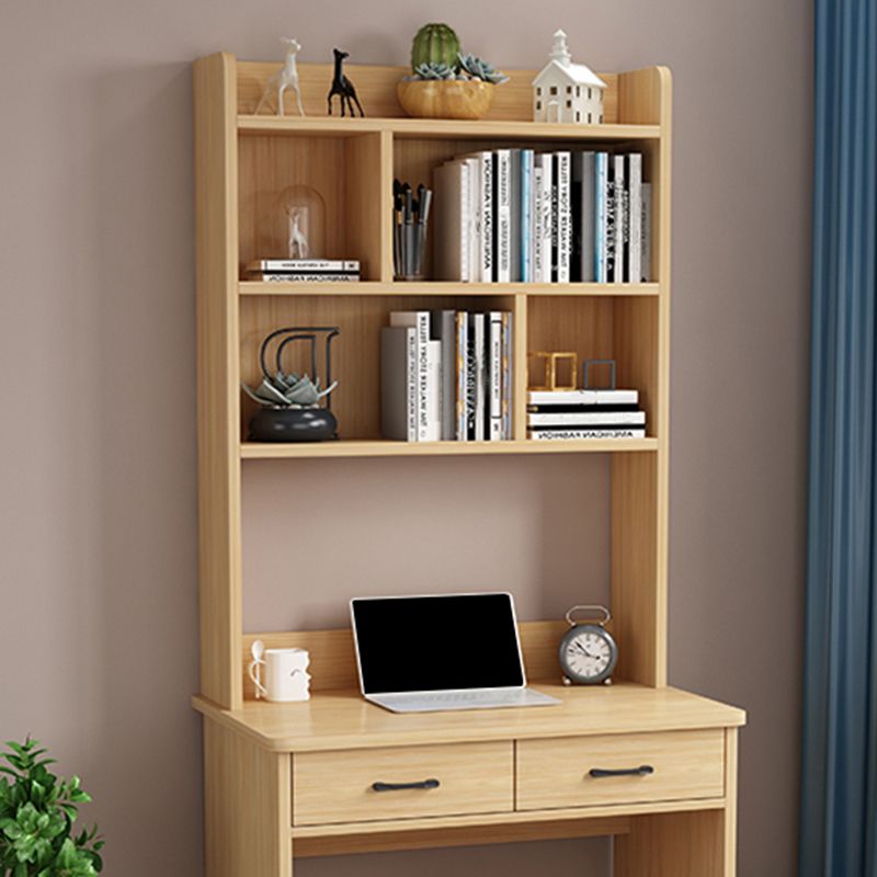 Wood Writing Desk Children's School Kid's Desk with Bookshelf and Drawer