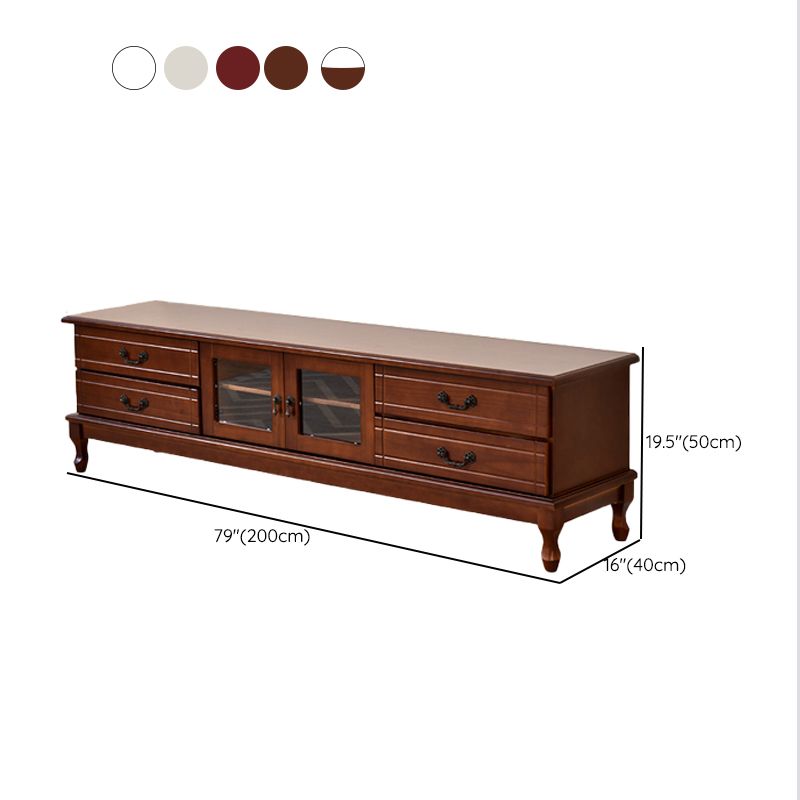 Modern TV Media Console Wooden TV Media Stand with 4 Drawers