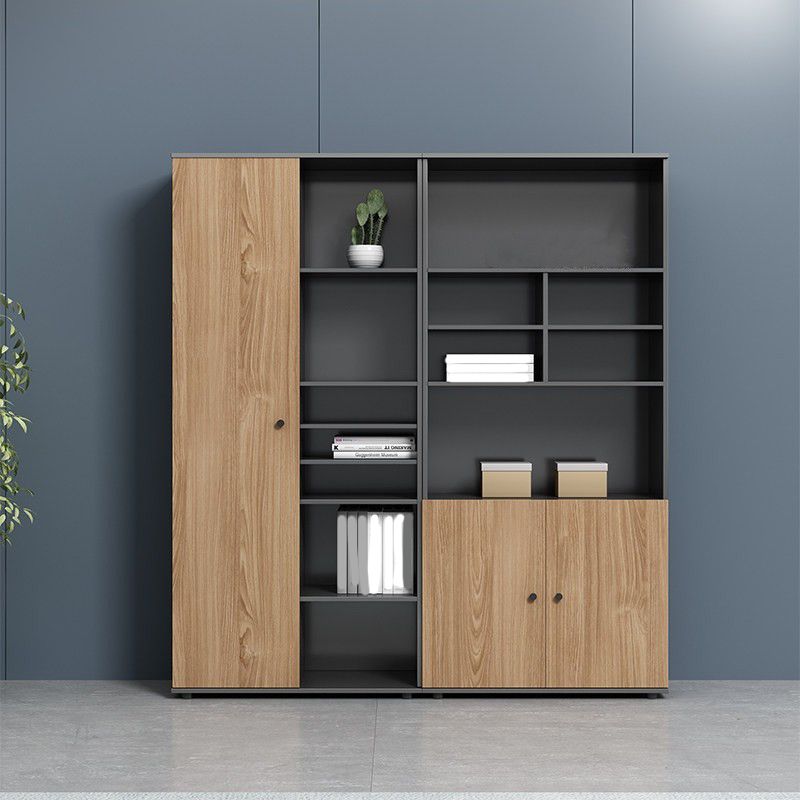 Contemporary Vertical File Cabinet Wooden Frame Storage File Cabinet