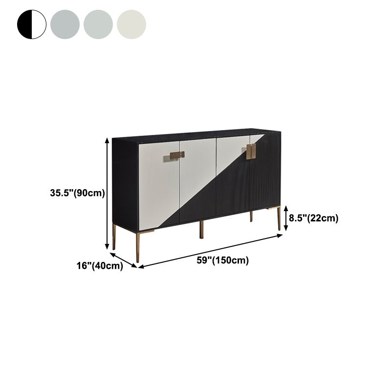 Glam Style Sideboard Engineered Wood Dining Sideboard for Living Room