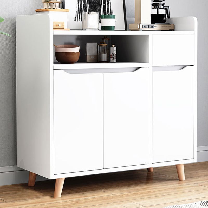 Modern Style Kitchen Sideboard Engineered Wood Sideboard with Open Storage