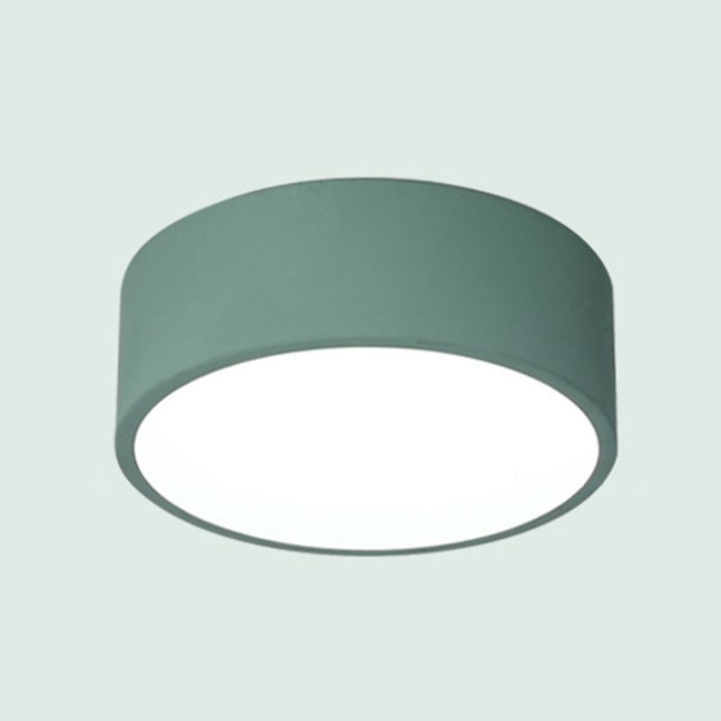 Drum Flush Mount Light Fixtures Zeitgenössische Weiße gläserne Decke Licht Armaturen für Schlafzimmer