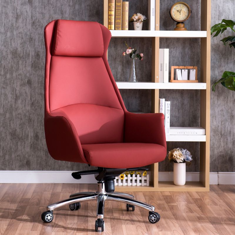 Modern Office Chair Adjustable Seat Height No Distressing Desk Chair with Wheels