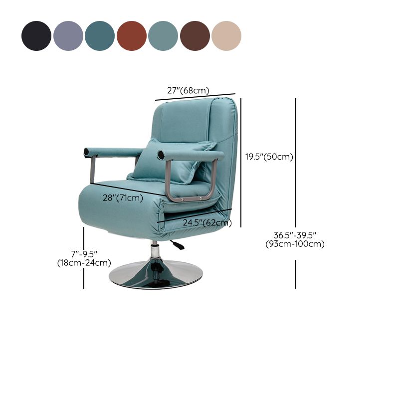 Metal Frame Swivel Standard Recliner 24.4" Wide Solid Color Recliner Chair