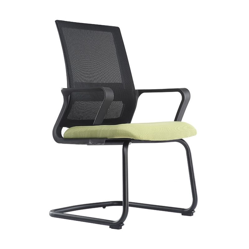 Black Leatherette and Mesh Chair Upholstered Mid-back Task Chair