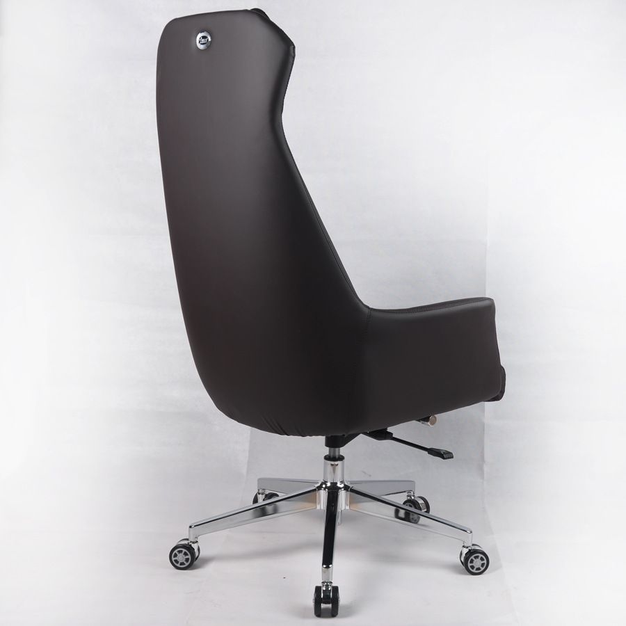 Modern Padded Arms Managers Chair Leather Adjustable Seat Height Chair