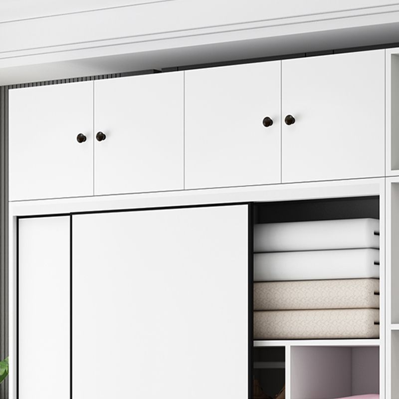 Manufactured Wood Kid's Wardrobe Modern Style Shelved Wardrobe Closet