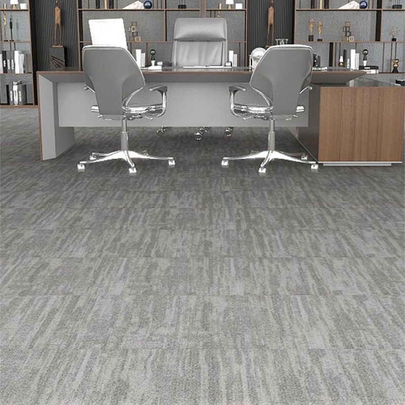 Carpet Tile Non-Skid Fade Resistant Solid Color Loose Lay Carpet Tiles Bedroom