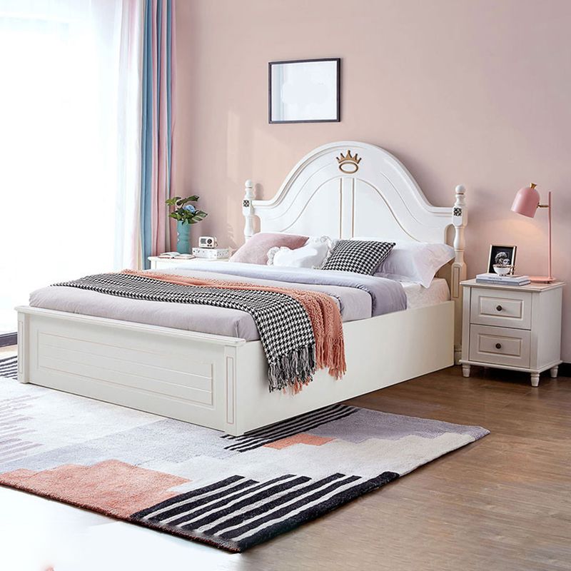 Storage Kids Bed No Theme Modern Standard Bed with Headboard