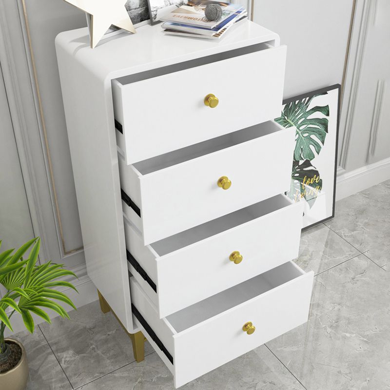 Vertical Wood Top Chest with Metal Legs Chest with Drawers for Bedroom