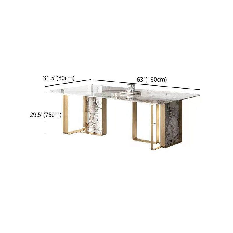 Luxury 1/4/5/7 Pieces Dining Set Sintered Stone Dining Table with Chairs