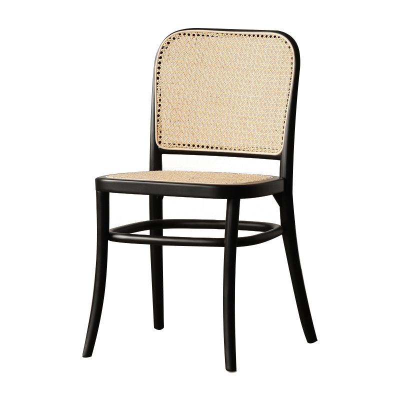 Nordic Style Armless Open Back Chairs for Home Wood Legs Dining Side Chairs