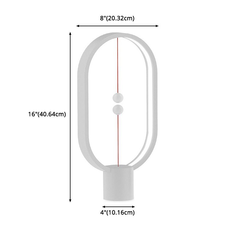 Kreis LED -Tischlicht moderne minimalistische Tischlampe mit Plastikschatten für Wohnzimmer