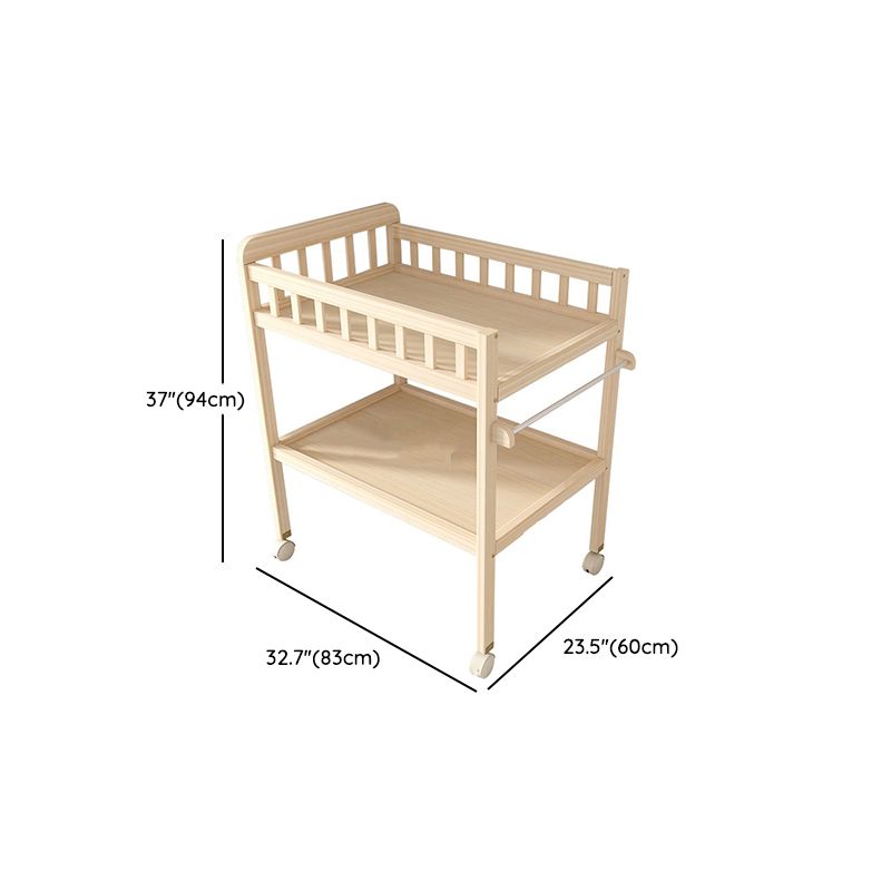 Wooden Baby Changing Table Flat Top Changing Table with Storage Changing Table