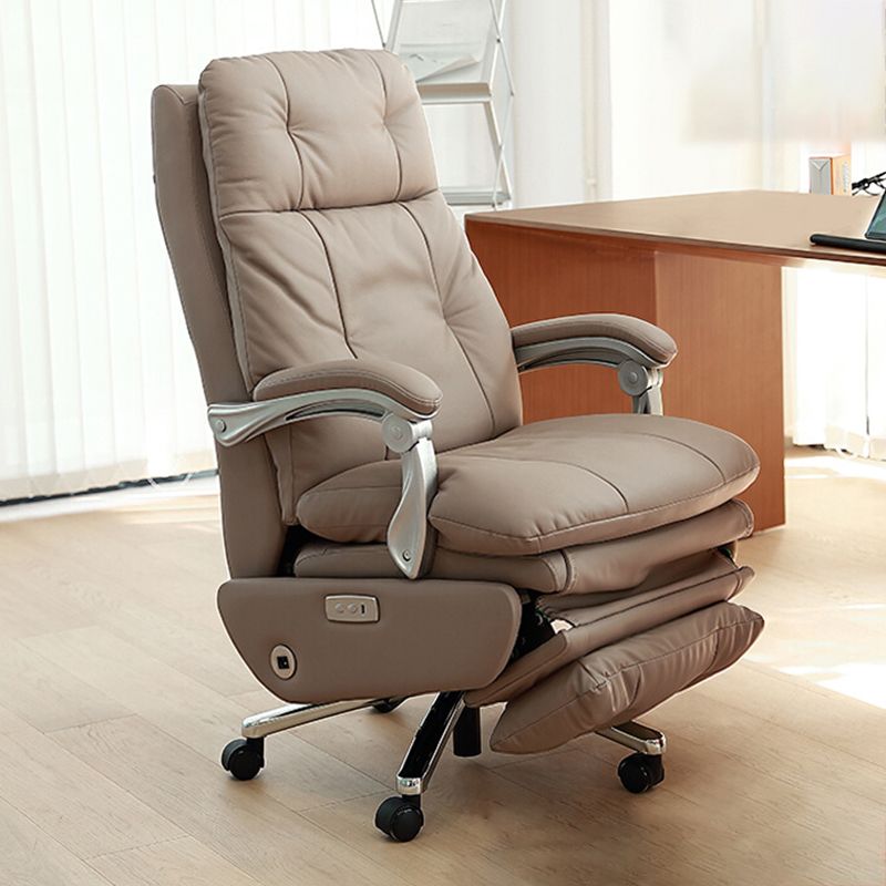 Contemporary Height Adjustable Wheels Office Chair High Back Desk Chair