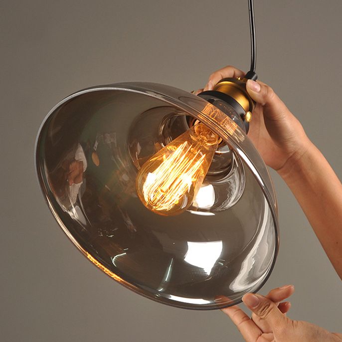 Klassisches industrielles Stil Pendellicht Light Glass 1 Light Pendell Light Kit