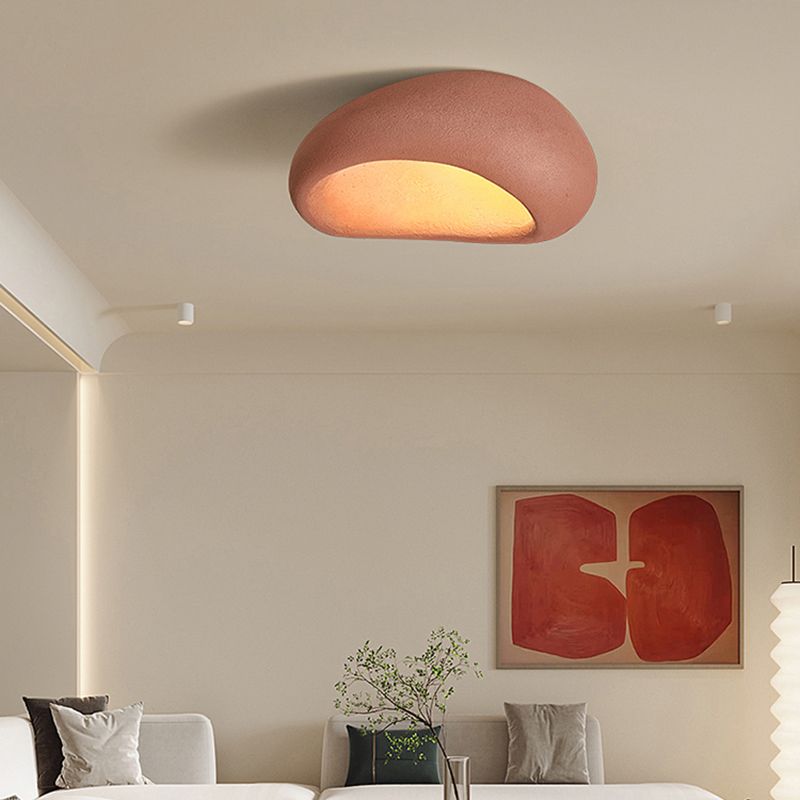 Stone Shape Modern Ceiling Flush 1 - Light Resin Ceiling Flush Mount