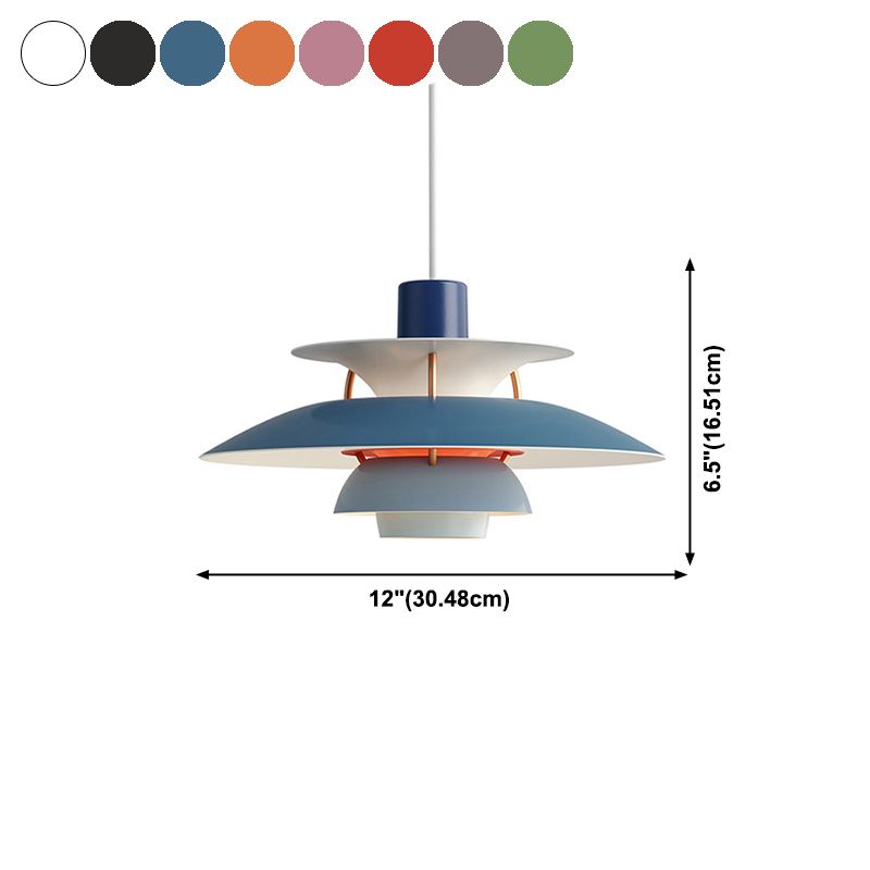 Modern Style Hanging Light Colorful Metal Pendant Lighting Fixture for Sitting Room