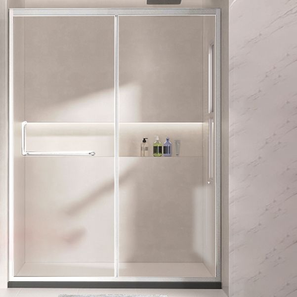 One-shaped Sliding Shower Doors Transparent Tempered Glass Shower Door