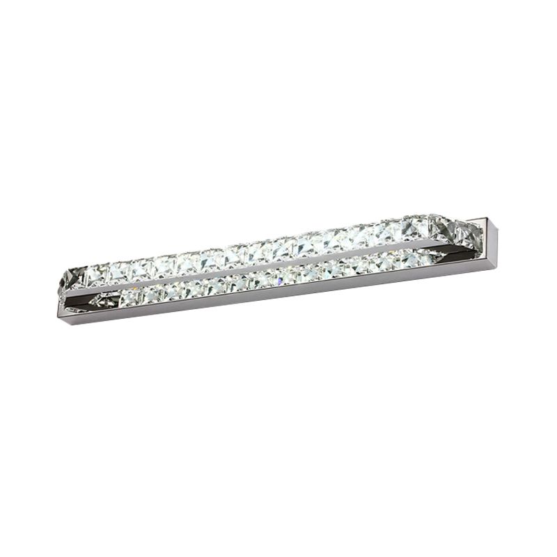 Luz de la pared de tocador de baño lineal claro/cristal de champán 16 "/22" W LED de pared contemporánea LED en luz cálida/blanca