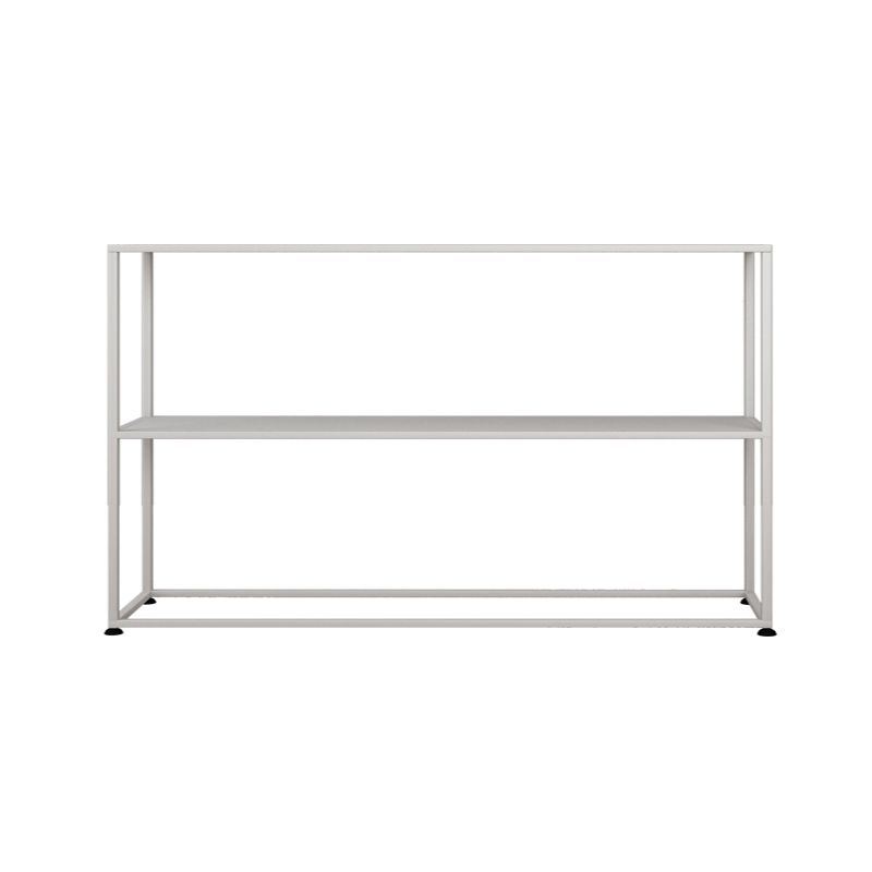 Storage Contemporary Iron Console Table with Shelf and Frame Base