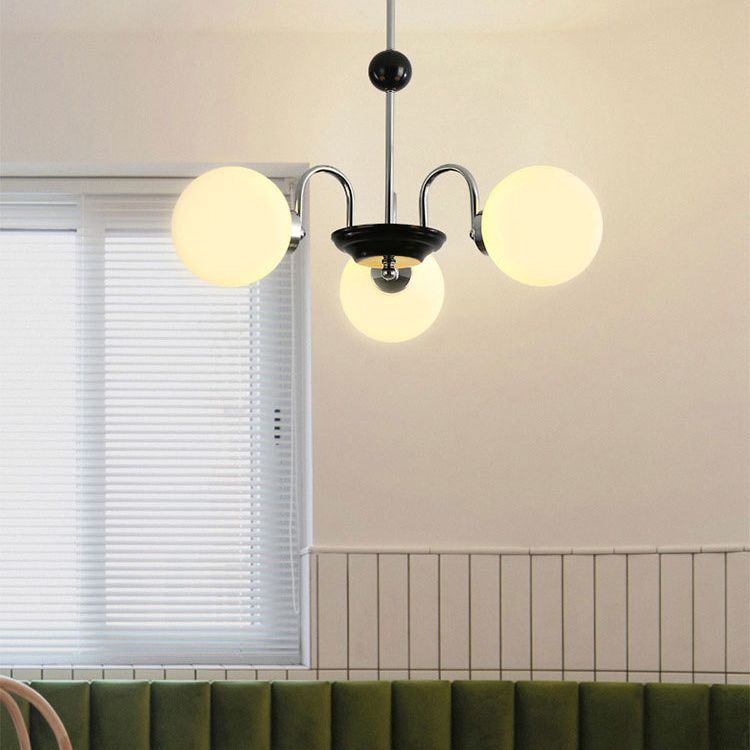 Modern Hanging Pendant Lights Simplicity Style Glass Shade Chandelier Light