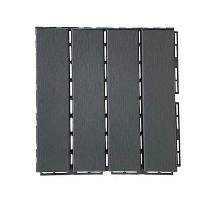 12" X 12" 4-Slat Square Deck/Patio Flooring Tiles Snap Fit Installation Floor Board Tiles