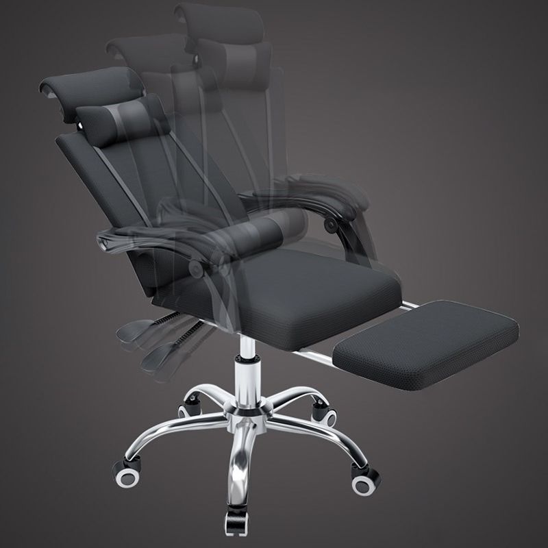 Ergonomic Upholstered Task Chair Modern Home Office Chair with Wheels