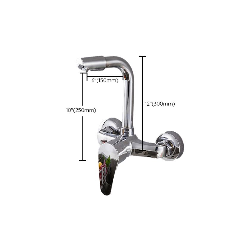 Modern Kitchen Tub Faucet Knob Two Handle Wall Mounted Faucet