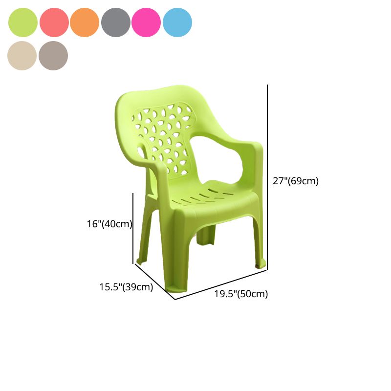 Contemporary Chair Dining Arm Chair for Kitchen with Plastic Legs