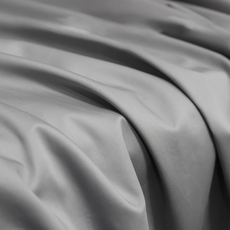 Breathable Sheet Solid Color Sateen Weave Fade Resistant Fitted Sheet