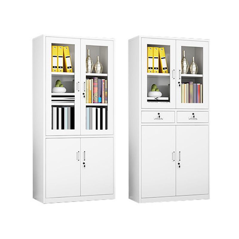 Modern Vertical File Cabinet Storage Shelves File Cabinet in White