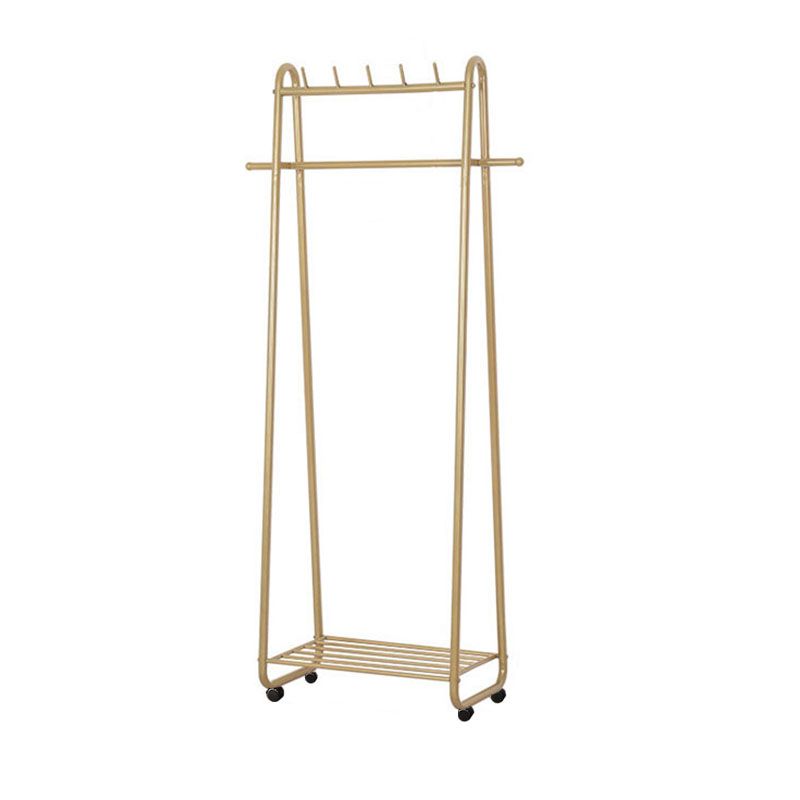 Gorgeous Metal Coat Rack Designer Storage Shelves Coat Rack with Castors