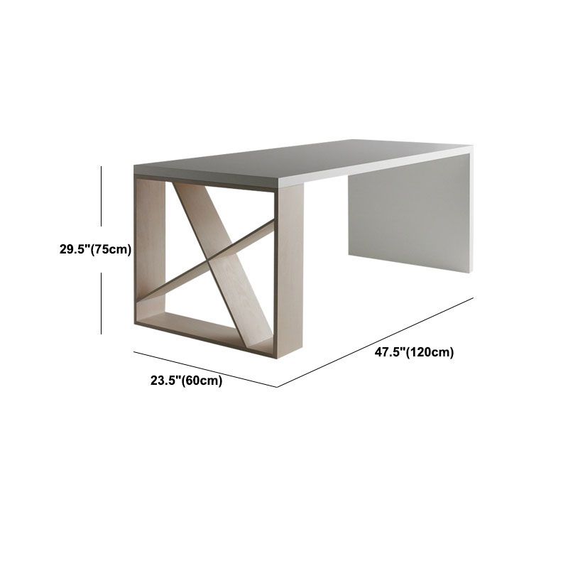 Solid Wood Rectangular Writing Desk Modern Meeting Desk for Office