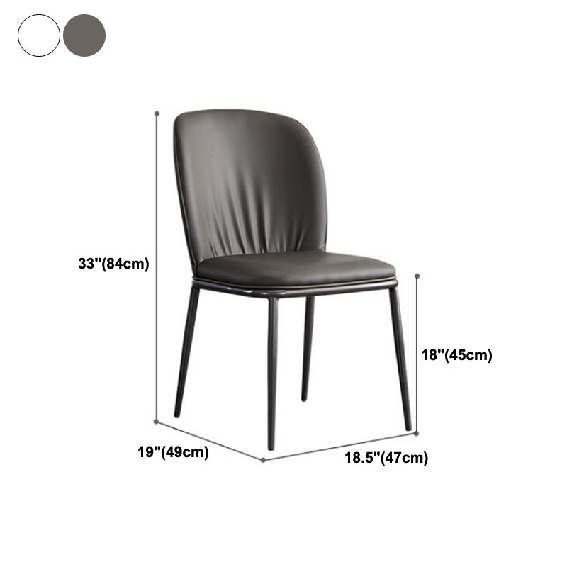 Modern Style Chairs Armless Chair for Kitchen with Metal Legs