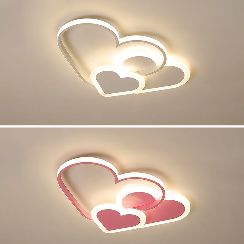 Modern LED Lamp Nordic Flush Mount Light Fixture with Acrylic Shade for Children's Room