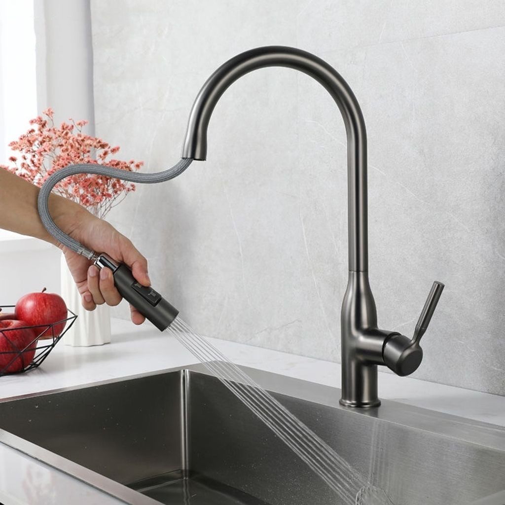 Modern Pull down Water Filler One Handle High Arch Kitchen Faucet