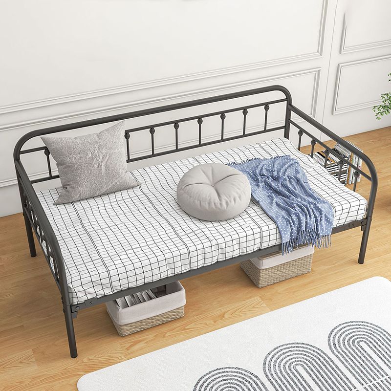 35.43"H Industrial Style Black Kid Bed Iron Frame Indoor Daybed