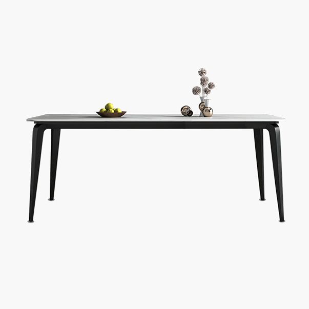 Sintered Stone Dining Table Mid-Century Style 4 Legs Table for Dining Room