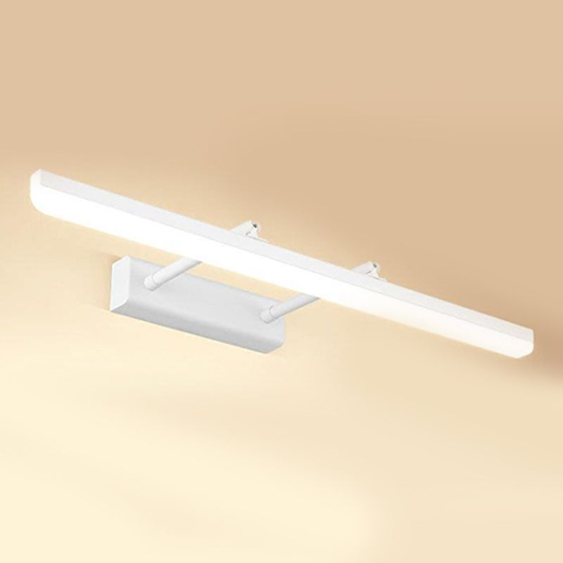 1-Light Minimalist Metal Vanity Light Straight Adjustable Mirror Light for Bathroom