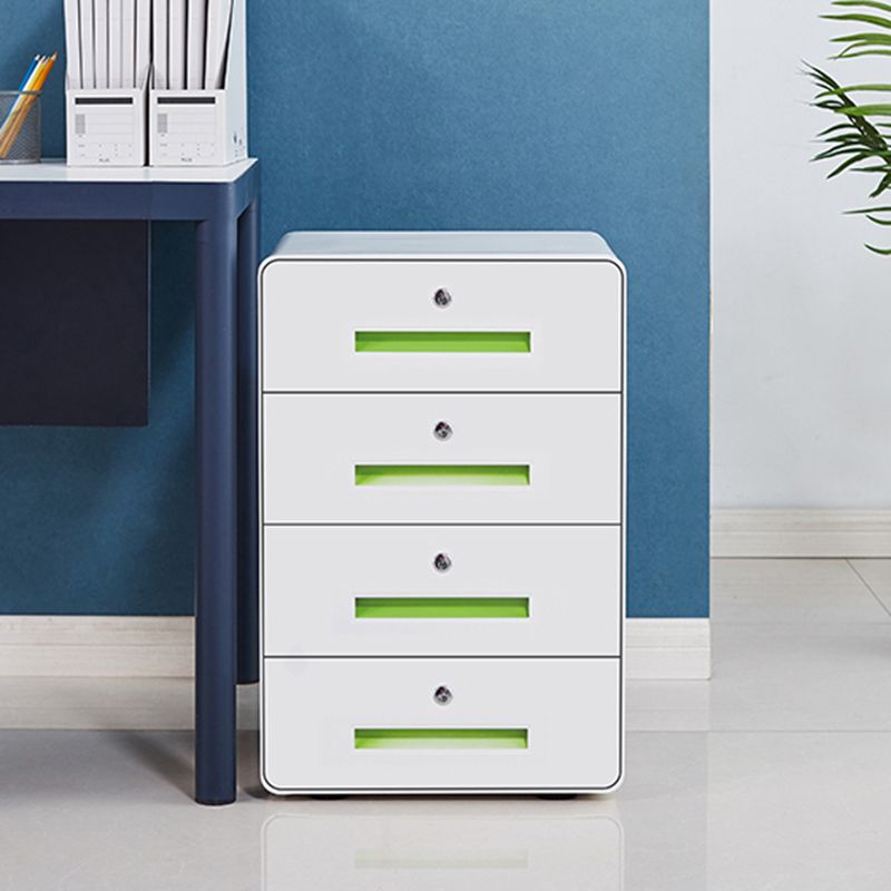 Vertical Filing Cabinet Contemporary Metal Fire-Resistant File Cabinet with Drawers