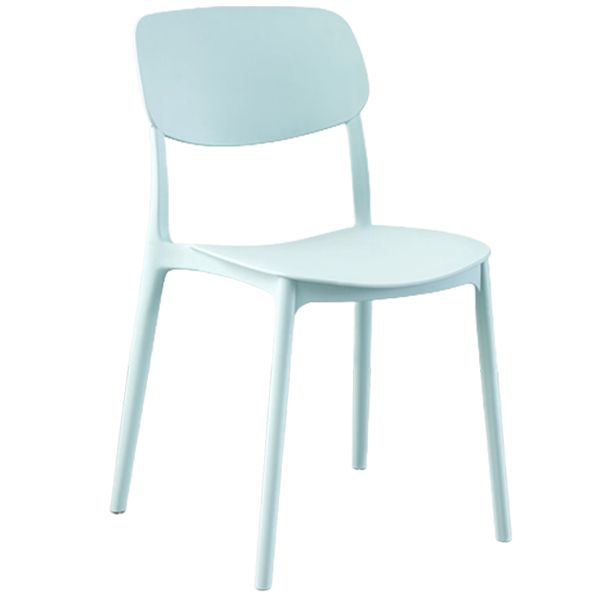 Contemporary Stackable Side Chair Plastic Open Back Dining Side Chair