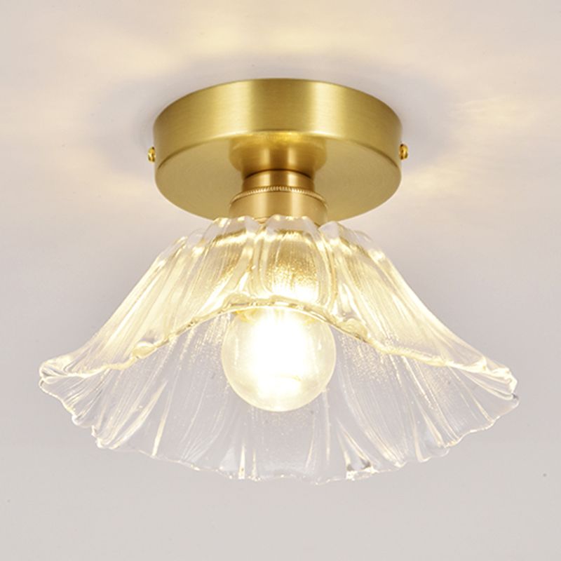 Nordic Glass Ceiling Lamp Household Flush Mount Light Fixture for Bedroom