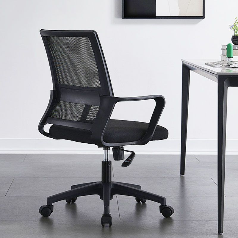 Workspace Office Chair Seat and Mesh in Black Slide Desk Chair